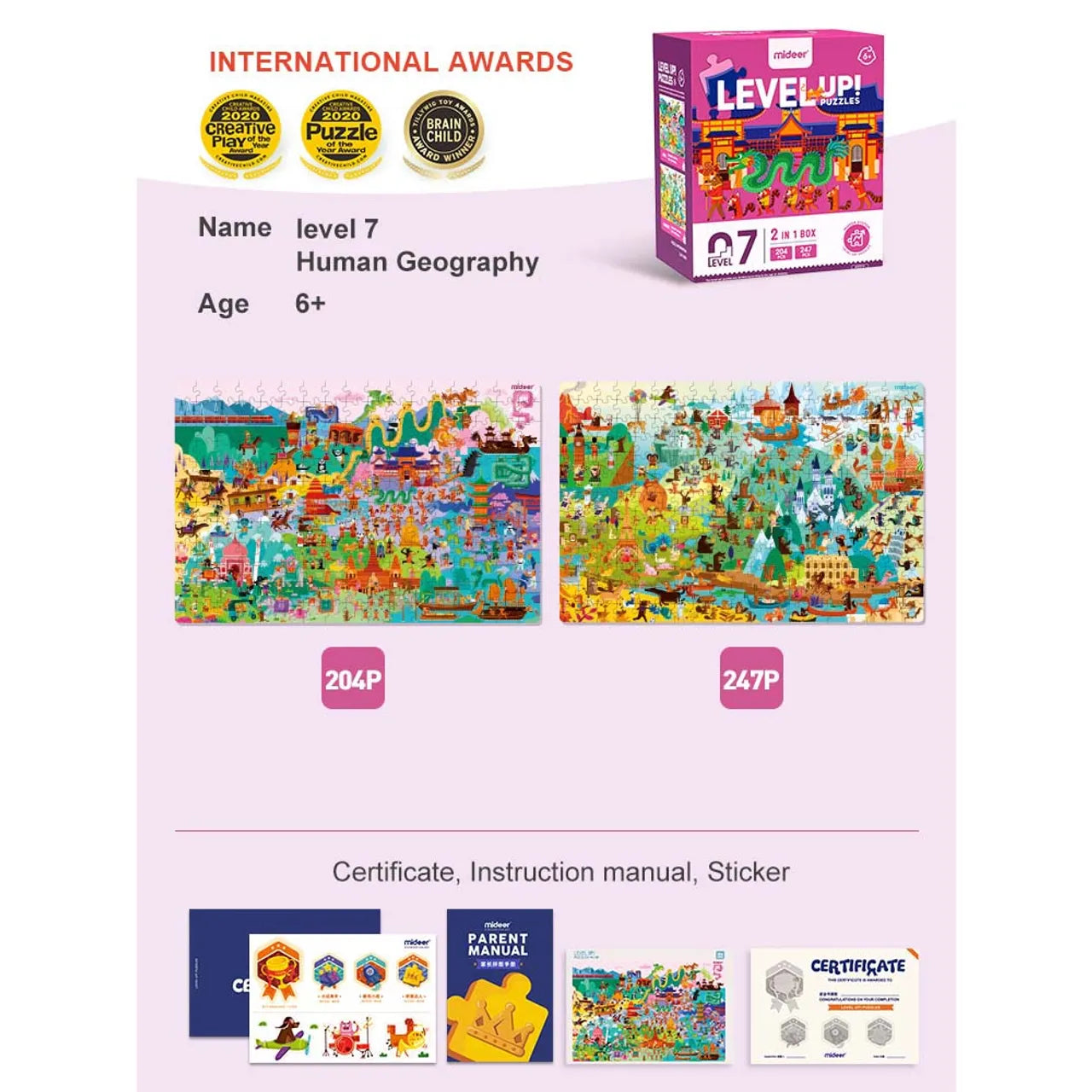 Mideer Level up Puzzle 7 – World Travel Mideer Level up Puzzle 7 – World Travel