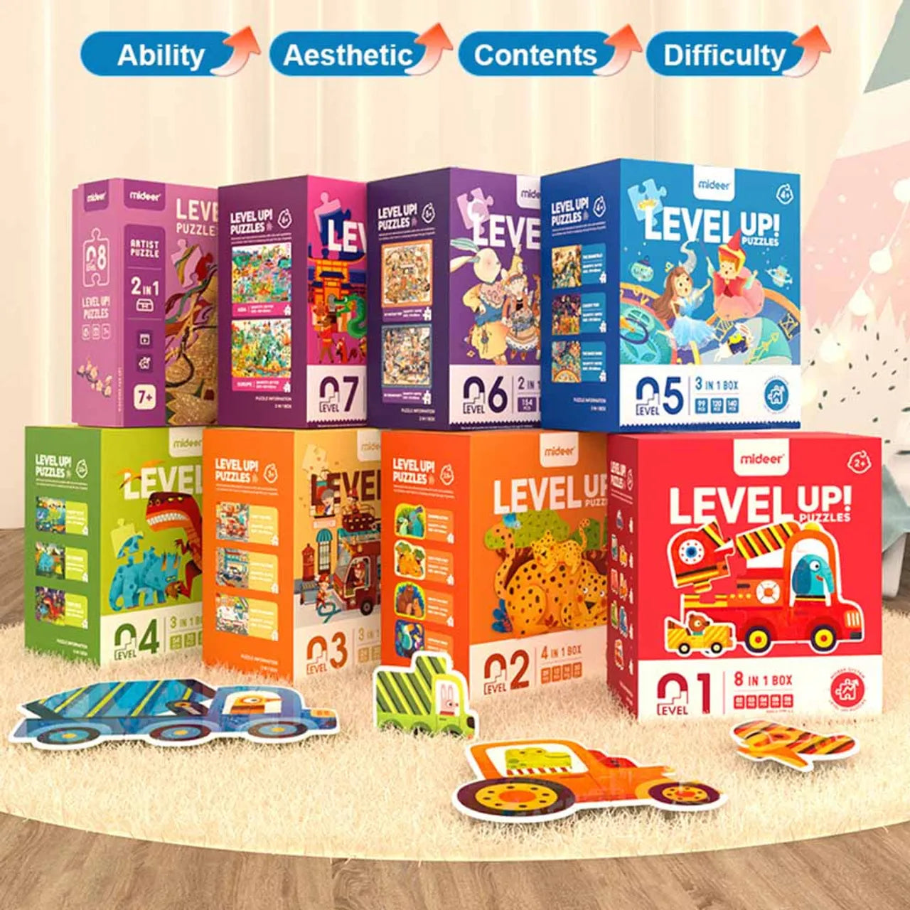 Mideer Level up Puzzle 7 – World Travel Mideer Level up Puzzle 7 – World Travel