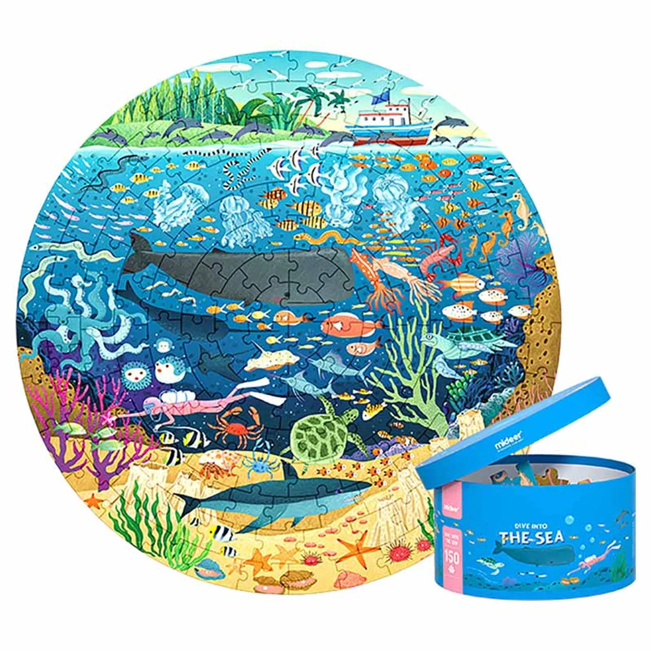 Mideer Round Puzzle Dive into the Sea – 150P Mideer Round Puzzle Dive into the Sea – 150P