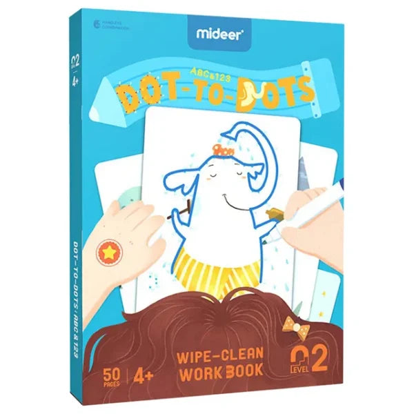 Mideer Wipe-clean Work Book Dot To Dots
