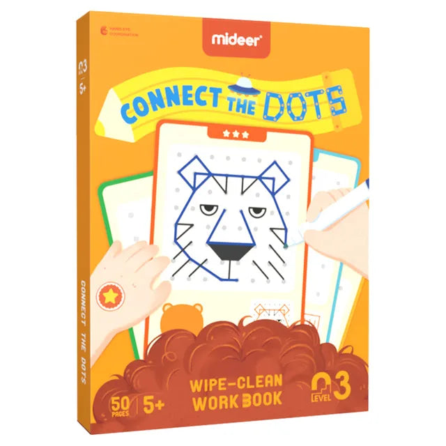 Mideer Wipe-Clean Work Book Connect The Dots 50 pages