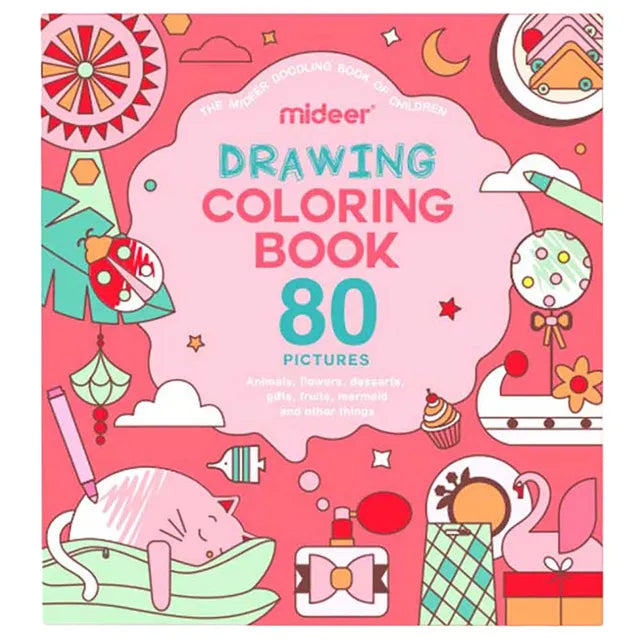 Mideer Drawing Coloring Book - Girls, Boys