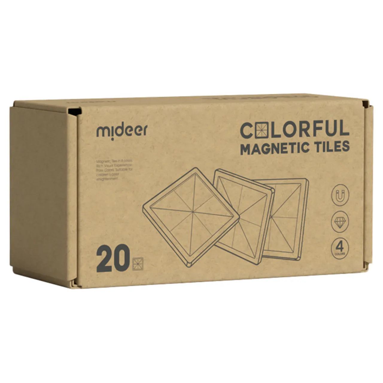 Mideer Colorful Magnetic Tiles 20pcs - Cold