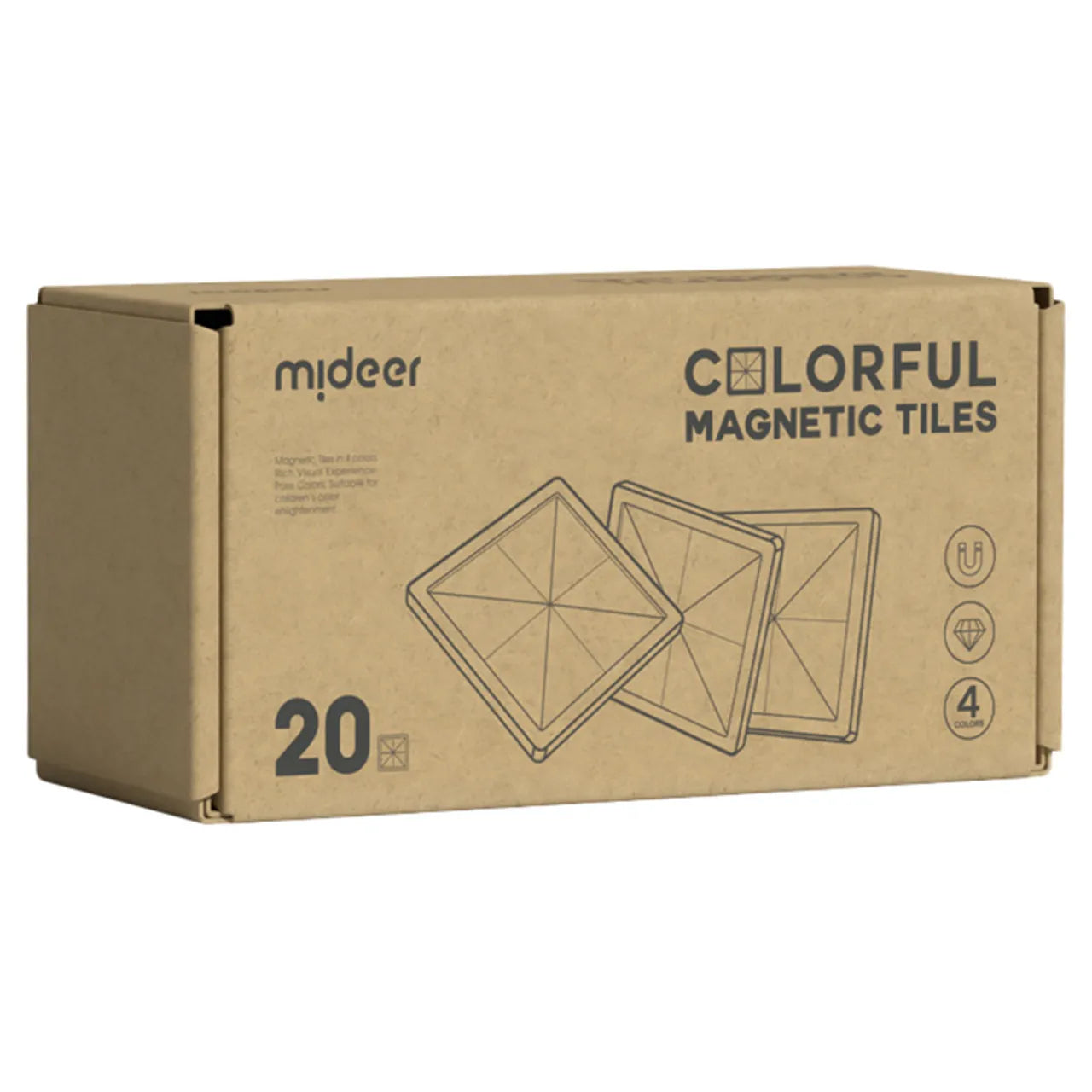 Mideer Colorful Magnetic Tiles 20pcs - Cold Mideer Colorful Magnetic Tiles 20pcs - Cold