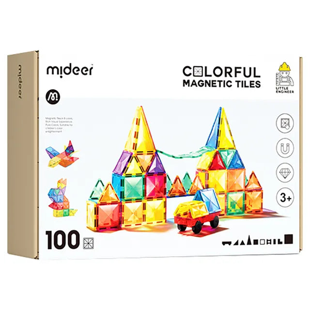 Mideer Colorful Magnetic Tiles 100pcs