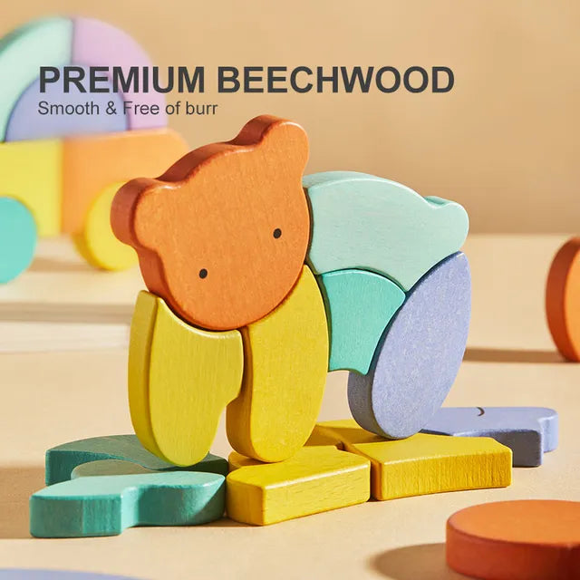 Mideer Wooden Building Blocks – Rabbit Mideer Wooden Building Blocks – Rabbit