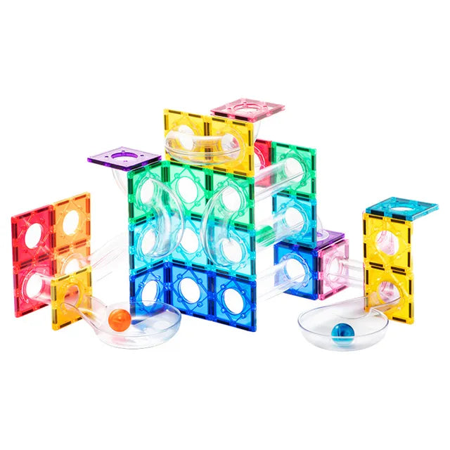 Mideer Colorful Magnetic Tiles 100PCS – Marble Run Mideer Colorful Magnetic Tiles 100PCS – Marble Run