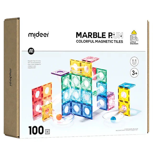 Mideer Colorful Magnetic Tiles 100PCS – Marble Run Mideer Colorful Magnetic Tiles 100PCS – Marble Run