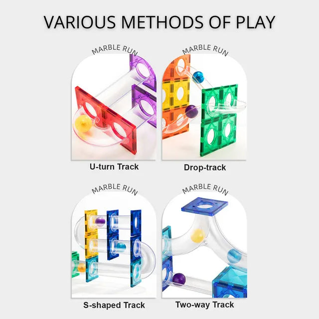 Mideer Colorful Magnetic Tiles 100PCS – Marble Run Mideer Colorful Magnetic Tiles 100PCS – Marble Run
