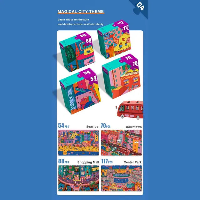 Mideer 4 in 1 Puzzle – City Mideer 4 in 1 Puzzle – City