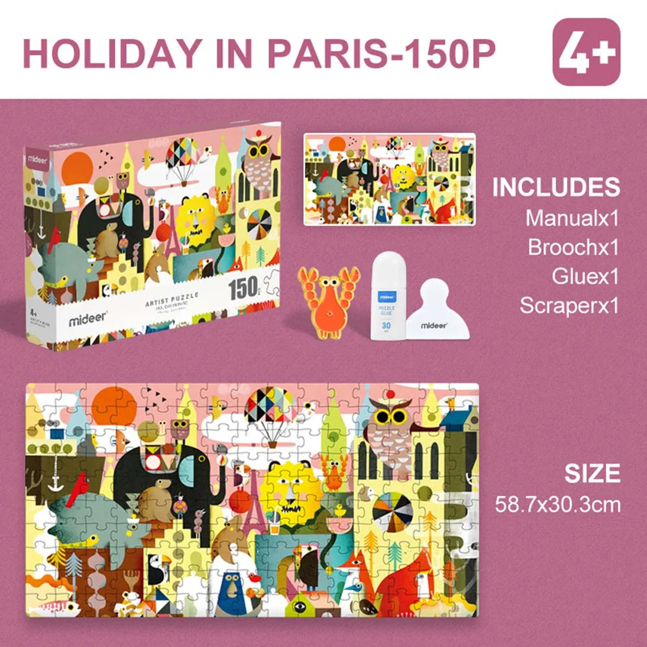 لعبة تركيب الفنان عطلة في باريس 150 قطعة من ميدير