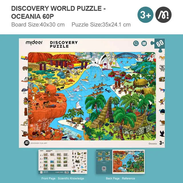 Mideer Discovery Puzzle Big World Small World-Oceania – 60P