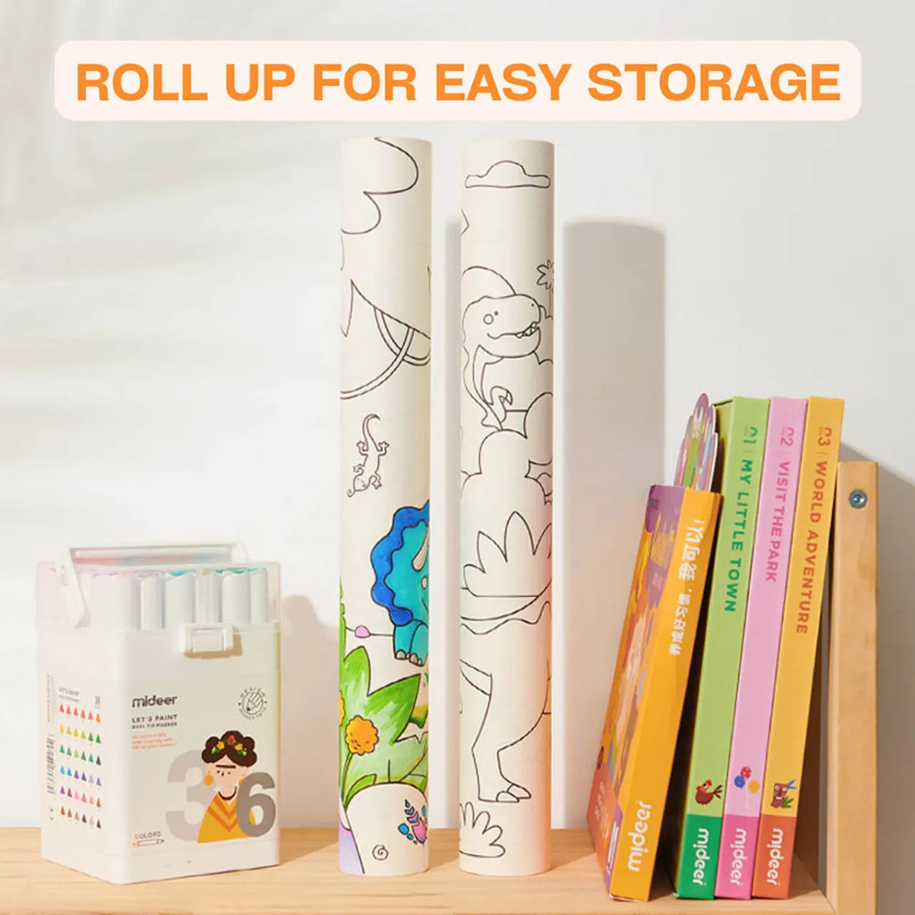 Mideer Adhesive Colouring Scroll – The Magic Zoo Mideer Adhesive Colouring Scroll – The Magic Zoo