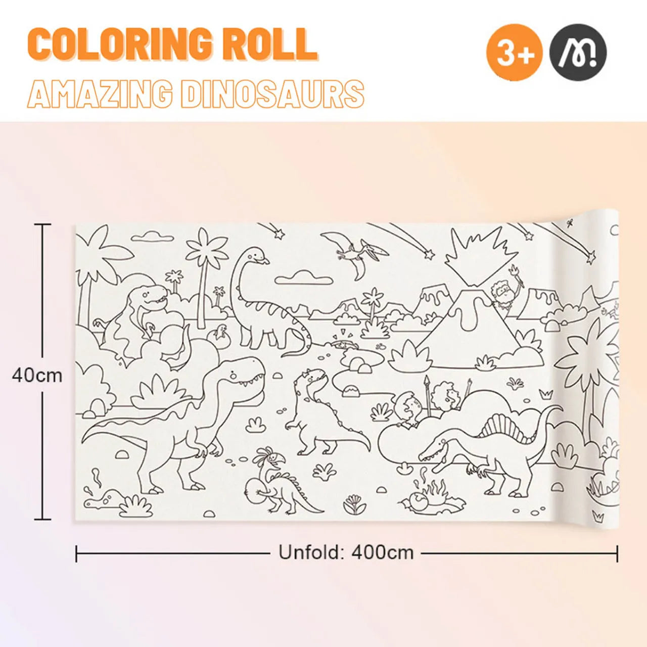 Mideer Adhesive Colouring Scroll – The Magic Zoo