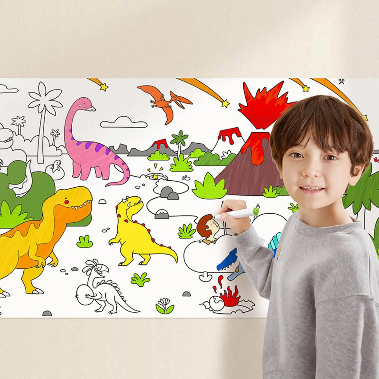 Mideer Adhesive Colouring Scroll – The Magic Zoo Mideer Adhesive Colouring Scroll – The Magic Zoo