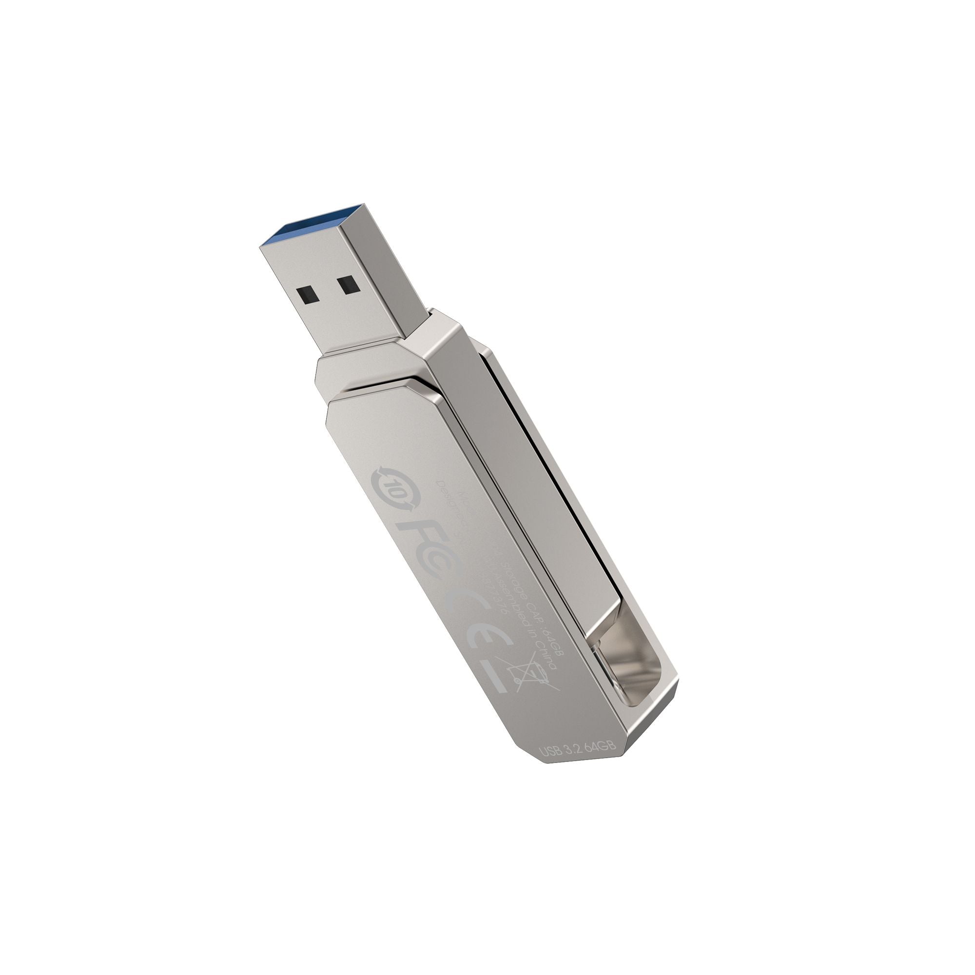 WIWU Infinite 2in1 USB3.2 Flash Drive 64GB Fast & Versatile - Silver