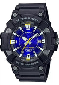 Casio Long Life Black Rubber Blue Dial For Men MW-610H-2A