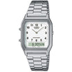 Casio AQ-230A-7B Vintage Series Analog Digital White Dial Stainless Steel Watch