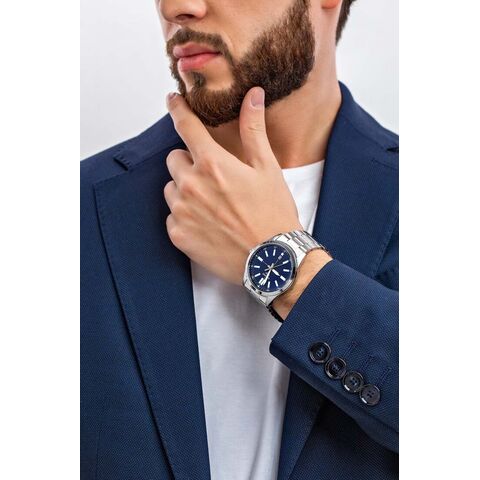 Casio MTP-VD02D-2E Men's Stainless Steel Blue Dial