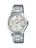 Casio Watch LTP-V300D-7A2. Triple clasp; Stainless steel strap