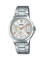 Casio Watch LTP-V300D-7A2. Triple clasp; Stainless steel strap