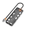 موزع USB-C شفاف 12 في 1 من WIWU CB012 - رمادي فضائي