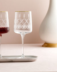 Musette - Allure Gold 4-piece Wine Glass Set - 320ml - Madame Coco JO