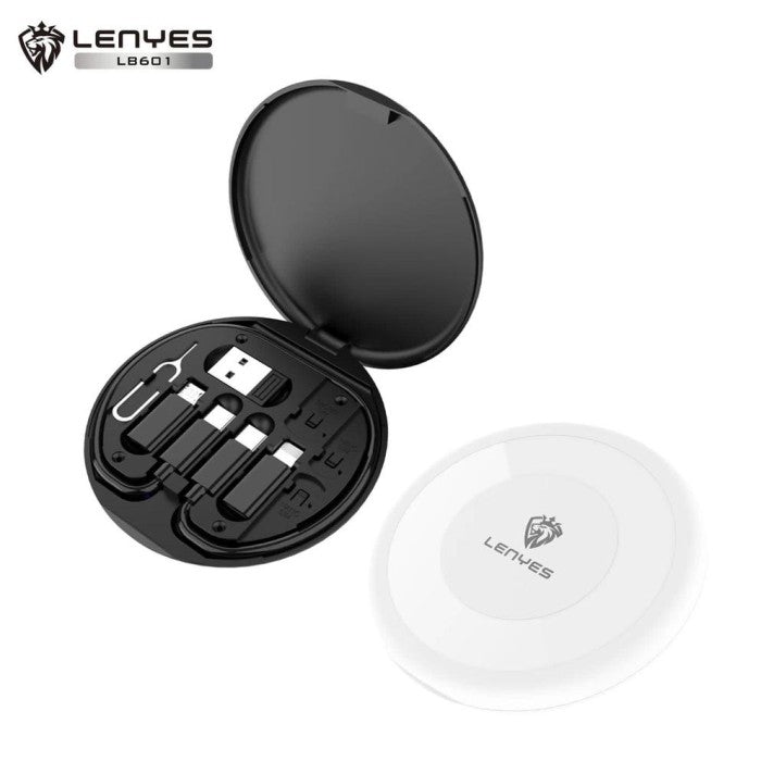 Lenyes Data Cable Storage Box Multifunction 6in1 60W - Black