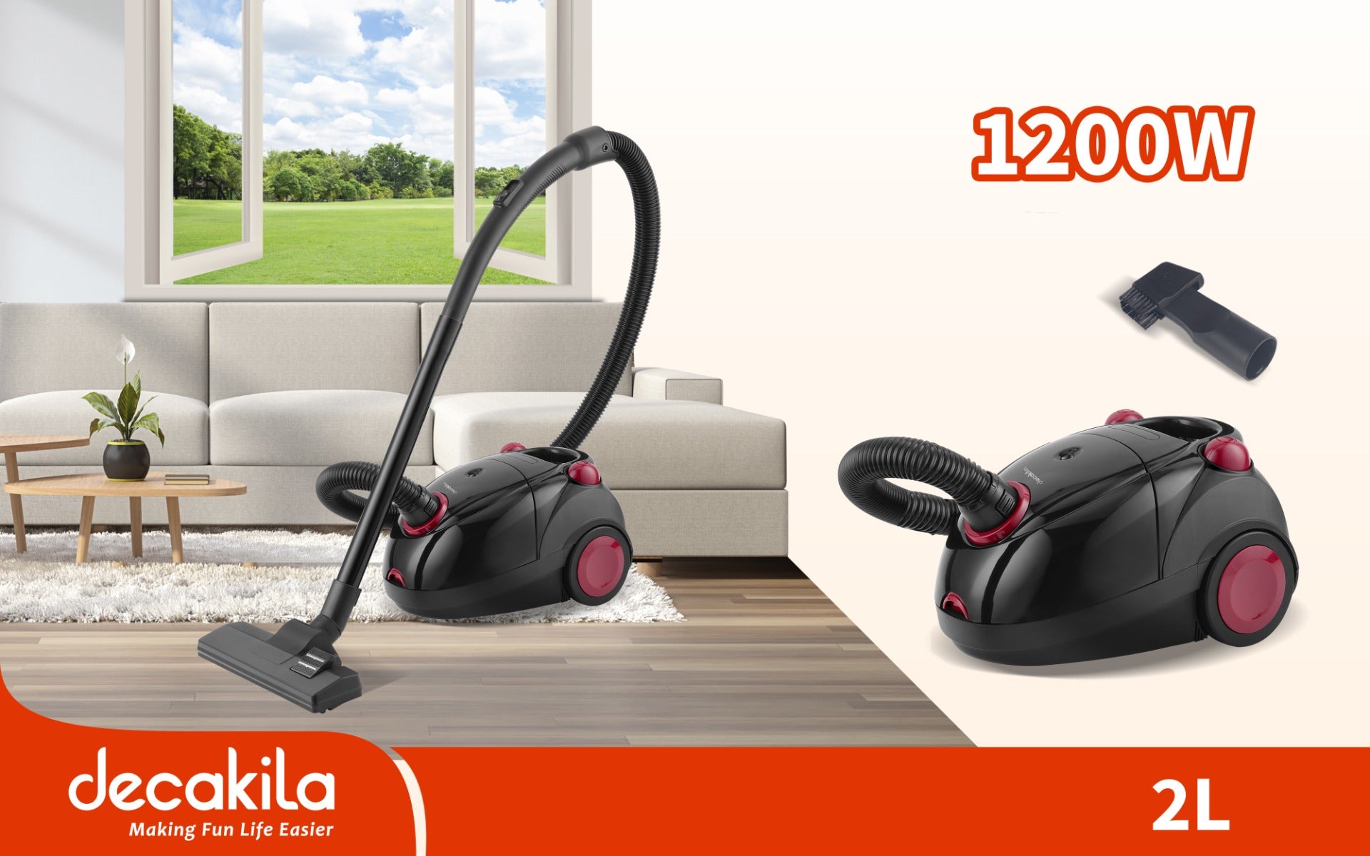 Decakela 1200W Vacuum Cleaner (CEVC002B)