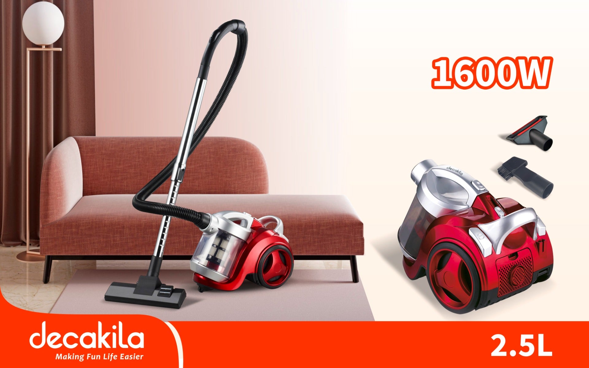 Decakela 1600W Vacuum Cleaner (CEVC003R)