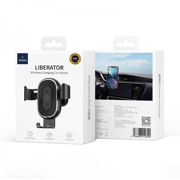 WIWU CH-310 LIBERATOR WIRELESS CHARGING CAR MOUNT - BLACK WIWU CH-310 LIBERATOR WIRELESS CHARGING CAR MOUNT - BLACK