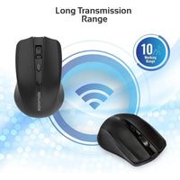Promate Clix-8 Portable Optical Wireless Mouse with USB Nan Receiver 10m Working Distance, Auto Sleep Function