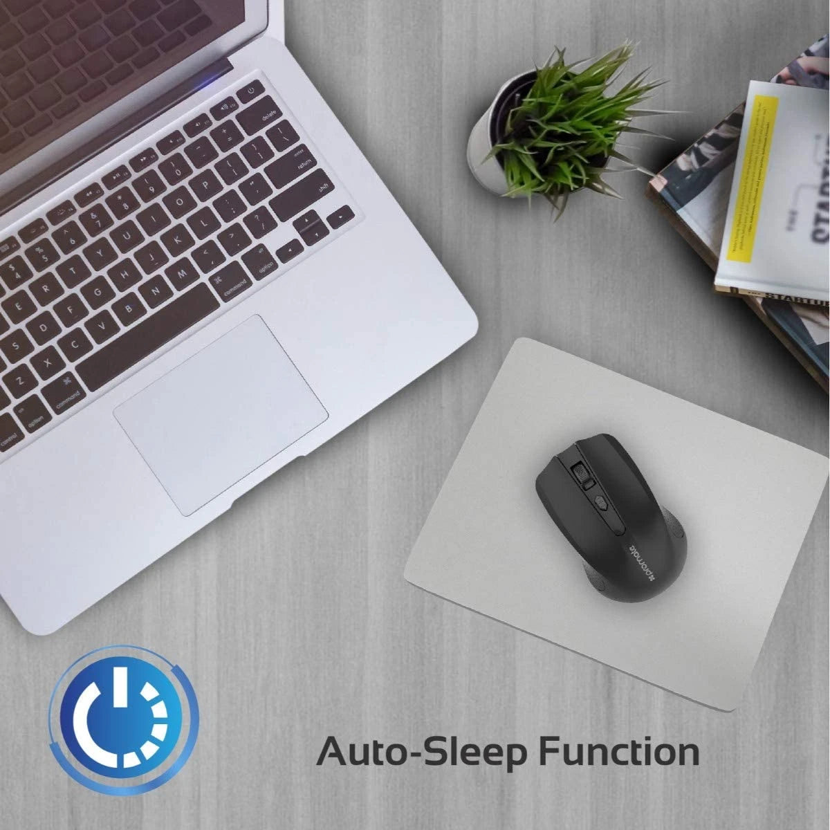 ماوس لاسلكي Promate Clix-8 محمول مع مستقبل USB