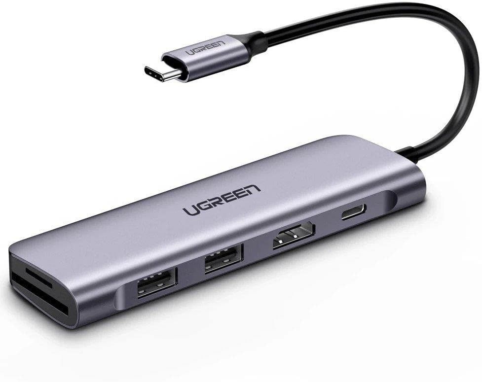 UGREEN USB-C Hub with HDMI, USB, TF/SD & PD – Space Gray UGREEN USB-C Hub with HDMI, USB, TF/SD & PD – Space Gray