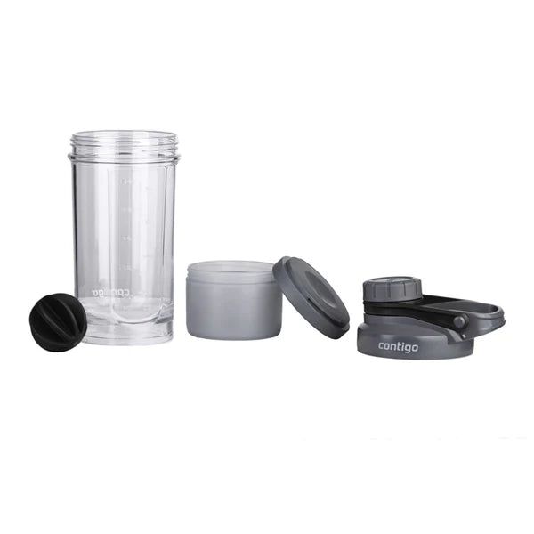 Contigo Shake & Go Fit Protien Shaker With Compartment 650 ml - Black Contigo Shake & Go Fit Protien Shaker With Compartment 650 ml - Black