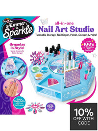 CraZArt Shimmer N Sparkle Nail Art Studio | 360° Rotating Workstation & Nail Dryer (SNS-65702)