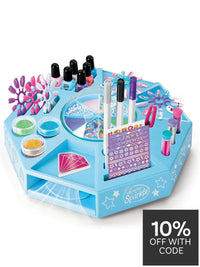 CraZArt Shimmer N Sparkle Nail Art Studio | 360° Rotating Workstation & Nail Dryer (SNS-65702)