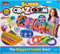 Cra-Z-Art Super Cra-Z-Loom – 6-Row Rubber Band Bracelet Maker Kit (CA-19148)