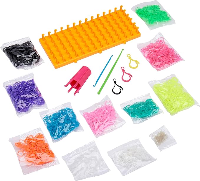 Cra-Z-Art Super Cra-Z-Loom – 6-Row Rubber Band Bracelet Maker Kit (CA-19148)
