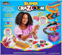 Cra-Z-Art Super Cra-Z-Loom – 6-Row Rubber Band Bracelet Maker Kit (CA-19148)