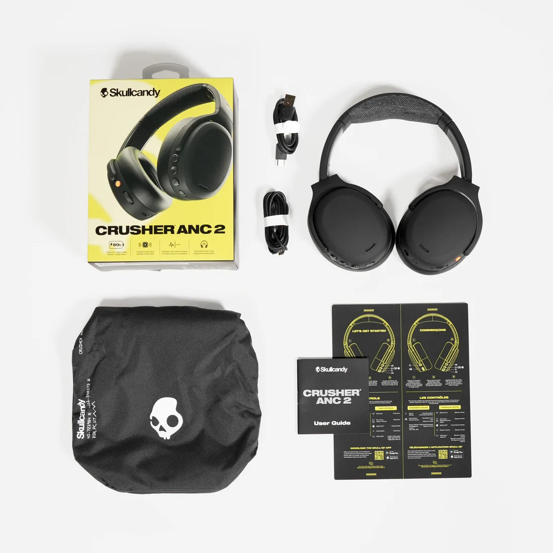 سماعات Skullcandy Crusher ANC 2 لاسلكية مع إلغاء الضوضاء (Bone)
 