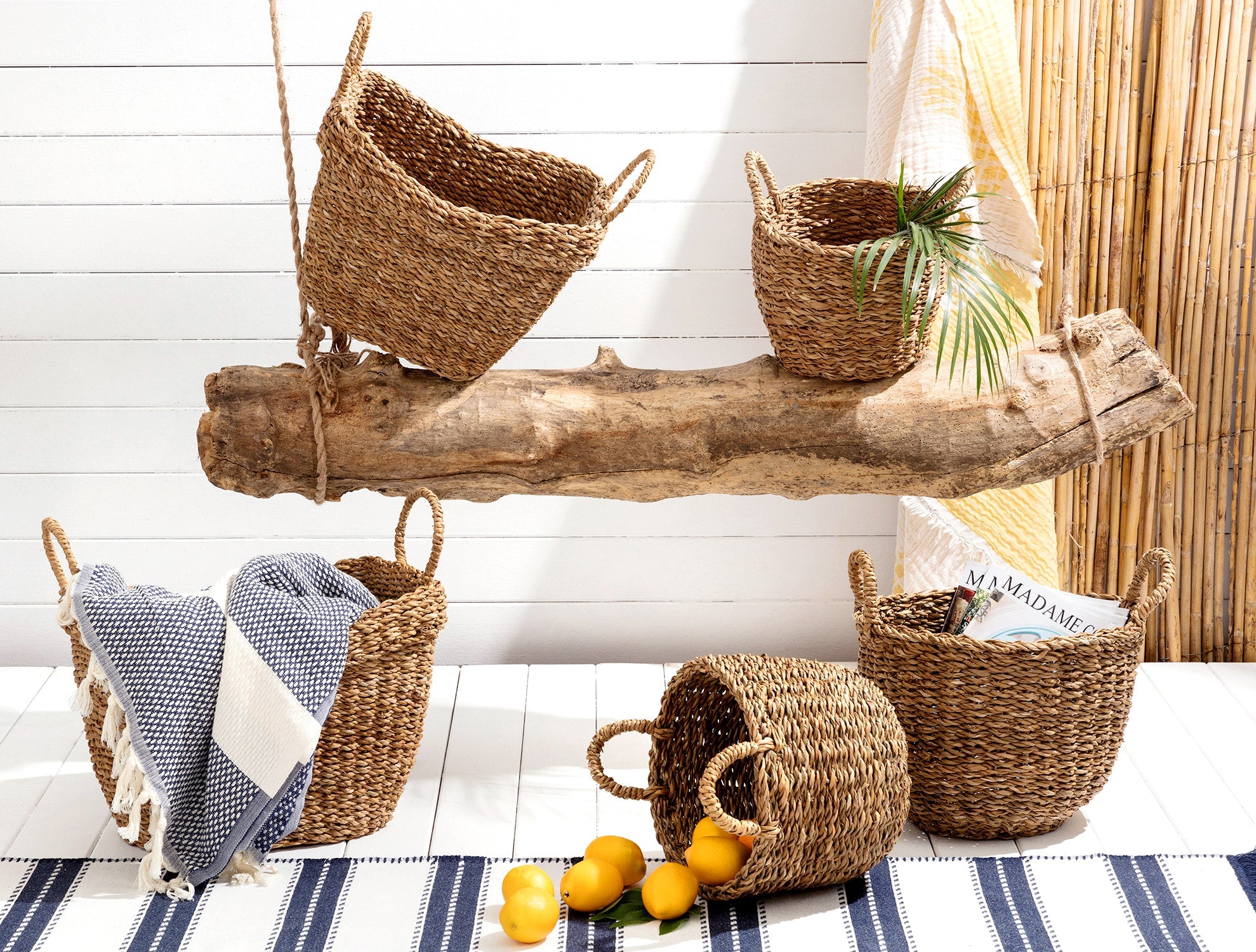 Dorise Medium Wicker Basket - Madame Coco JO