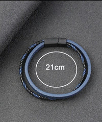Fashionable And Popular Men Braided Detail Bracelet PU For Jewelry Gift And For A Stylish Look