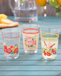 Madame Coco Flamingo 3-Piece Water Glass Set – Tropical Drinkware