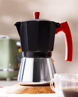 Madame Coco Carla Moka Pot – 450ml, Black, Elegant Centerpiece & Premium Espresso for All