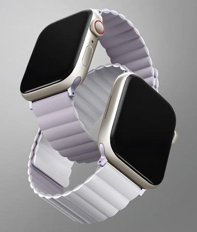 UNIQ Revix Reversible Magnetic Apple Watch Strap 49/45/44/42mm - Lilac (Lilac/White)