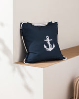 Madame Coco Coral Cushion Cover Navy Soft Elegant Coastal Charm