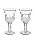 Madame Coco Audrey 4-Piece Stemware Coffee Cup Set by – Elegant Goblet Glass Cups with Crystal-Like Base