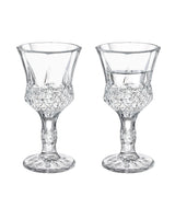 Madame Coco Audrey 4-Piece Stemware Coffee Cup Set by – Elegant Goblet Glass Cups with Crystal-Like Base