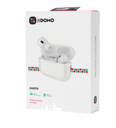 DOMO GUSTO Wireless Stereo Air Buds White
